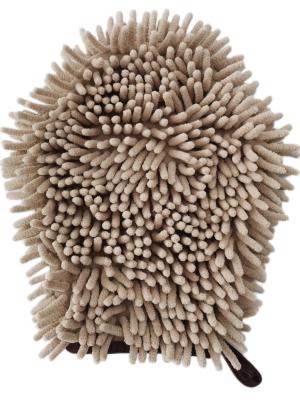 Pano de limpeza multifacetado Microfiber da luva da lavagem do bordado da luva da lavagem do animal de estimação do Chenille