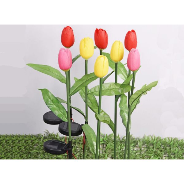 Solar Silicone Tulip Lights ground decoration lawn lamp