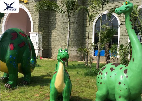 Lifelike Dinosaur Large Fiberglass Statues , Large Outdoor Animal Sculptures 