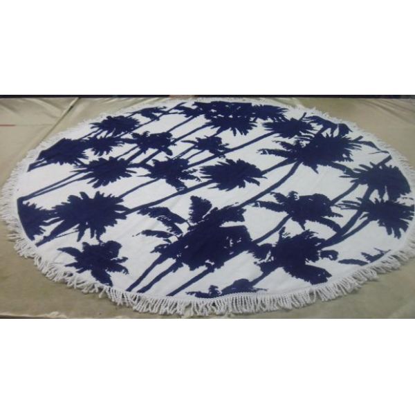 Factory supply Cheap Price Small MOQ 100% cotton  turkish round beach towel