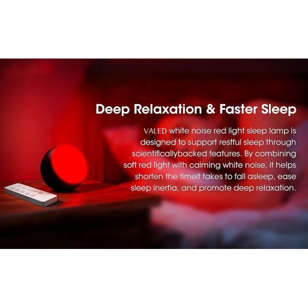 630nm Red Light Therapy Sleep Device, Red Night Light for Deep Sleep & Relaxation