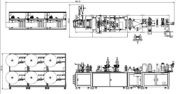 Hospital Anti Dust Fold KN95 Face Mask Making Machine