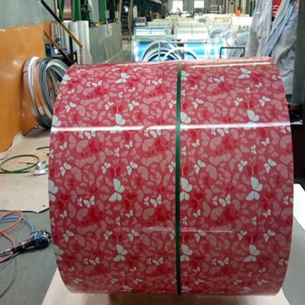 AISI PPGI Prepainted Galvanized Steel Coil Sheet Wood Flower Pattern 1.6 mm