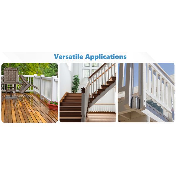 Fence Bracket 8 Packs, Galvanized 2x4 Brackets for Wood Rail, Fence Bracket Repair Kit