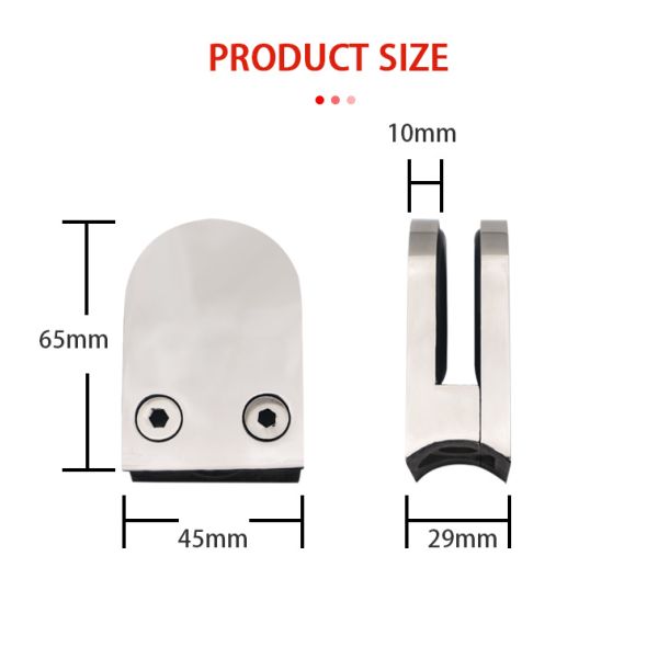 Stainless Steel Heavy Duty Glass Shower Hinge for 8-12mm Glass Doors
