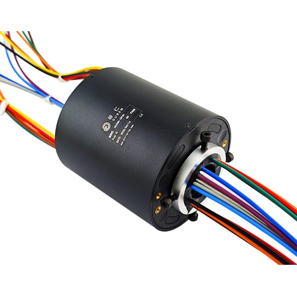 18-channel 20A conductive slip ring with 25.4mm through-hole for metal processing and cutting equipment