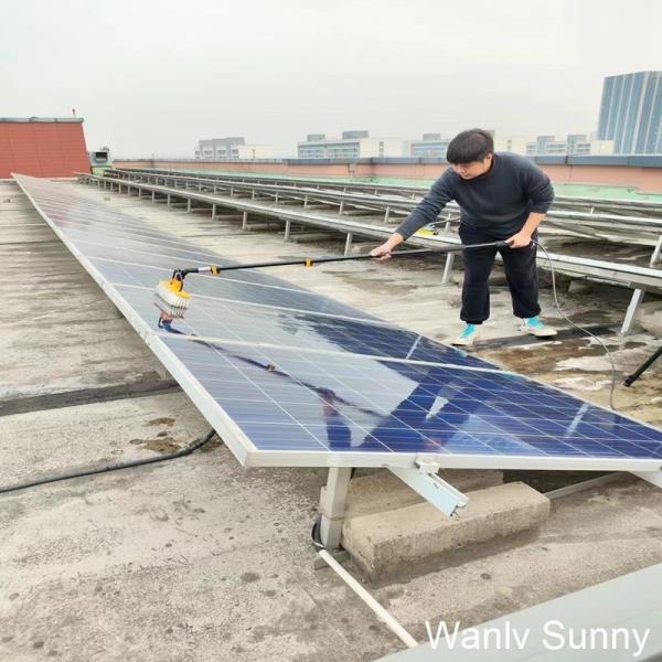 Manual Solar Panel Cleaning Brush with 55cm Brush Head and 7.5m Handle Fuel Manual