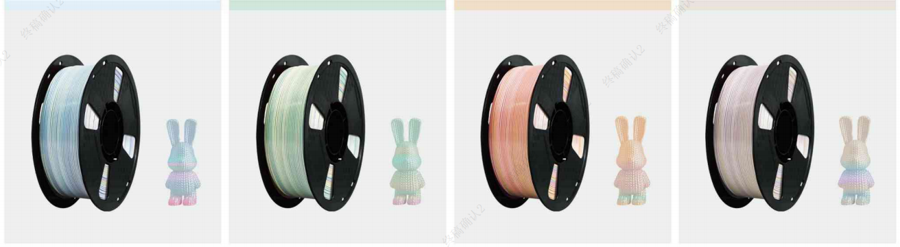 Multicolor PLA PETG 1.75mm Macaron Filament 1kg Gradient for FDM Printers
