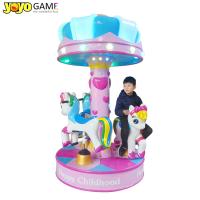 Atraente 3 lugares mini feira passeio pequeno carrossel Merry Go Round para o centro comercial