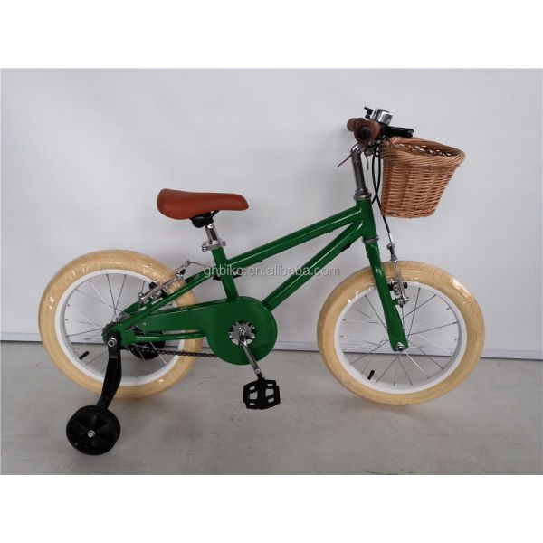 16 inch Children Bikes with Training Wheels Double V Brake Steel Fork