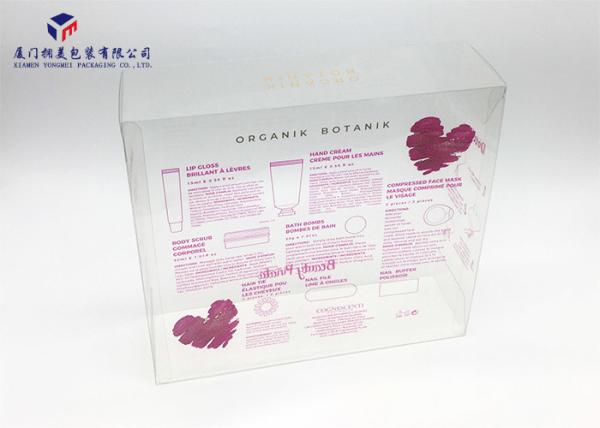 Light Weight Plastic Retail Boxes , Clear Plastic Gift Boxes Gold Hot Stamping
