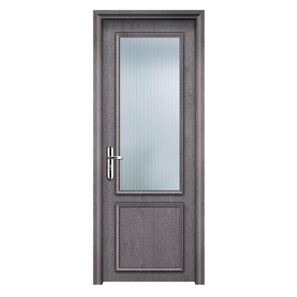 Porte creuse en WPC de conception sculptée avec des caractéristiques de verre creux personnalisables