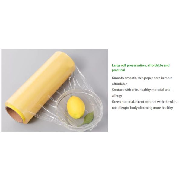 45cm 50cm Fresh Food PVC Cling Wrap Plastic Biodegradable Film For Food Packaging