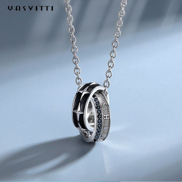 Ожерелье 316L двойного кольца ювелирных изделий 0.1oz 2.6ft нержавеющей стали Horsewhip привесное