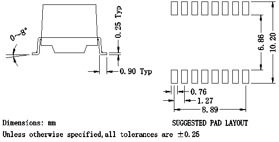 1500Vrms Hi-Pot TG110-E050N5LF , SMD Single Port 10/100BASE-TX Transformer