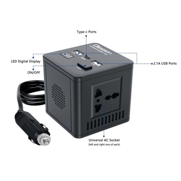 Power Inverter Car Inverter Solar Tracking Kit Dc 12V To Ac 220V 150W Car Power Inverter Charger 24V 220V