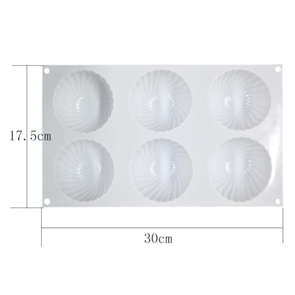 Handmade Decorative Silicone Cake Mold 6 Cavities Custom Logo LFGB Approved