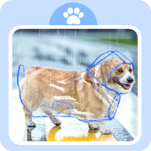 Pet Dog Raincoat Clear Pet Waterproof Clothes Hooded Rain Jacket Puppy Rain Poncho Pet Rainwear for Small Medium