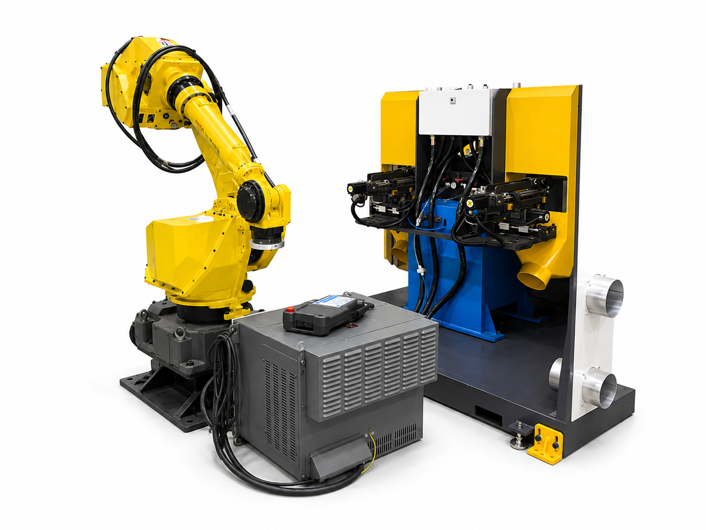 Multi Angle Automated Robotic Faucet Polishing Machine Solution For Aluminum