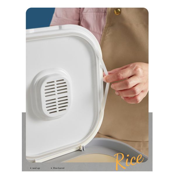Customizable Logo Food Grade PP Plastic Rice Storage Container with Spoon 5-10kg Load