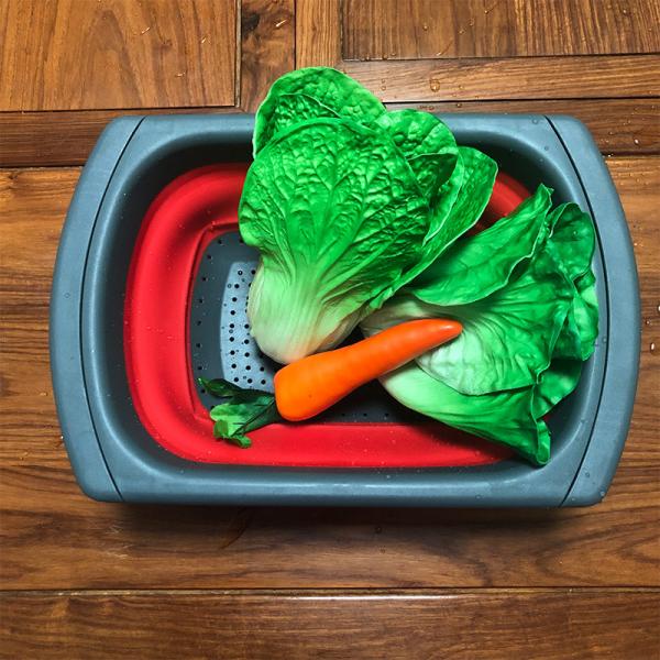 Pot Use Eco-friendly Clip on Snap Water Collapsible Silicone Rubber Pasta Microwave Kitchenware Set Foldable Colander Strainer