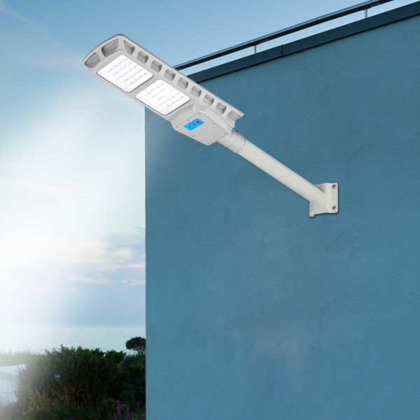 200w  led street light with solar panel integrated all in one led solar street light outdoor aluminum housing wall mount