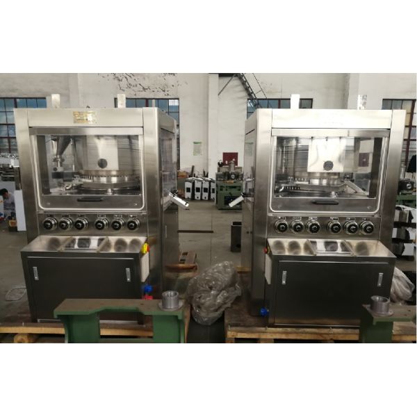 GMP Double Outlet Rotary Tablet Compression Machine 11mm Diameter