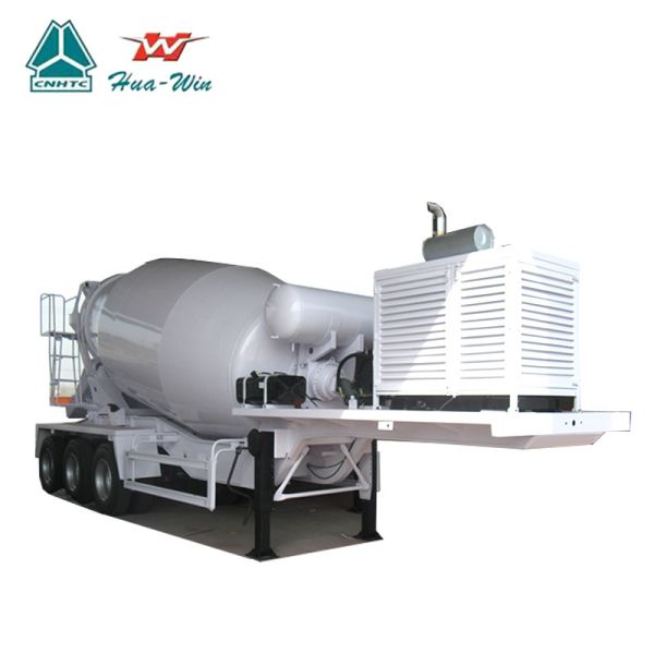 SINOTRUK HUAWIN 3 axles concrete mixer semi trailer