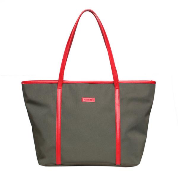 Women Custom Tote Bags , Waterproof Beach Bag Tote With Long PU Leather Strap