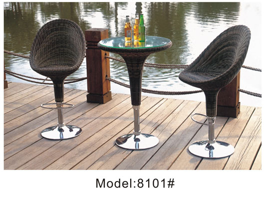 Outdoor rattan wine bar set-8101