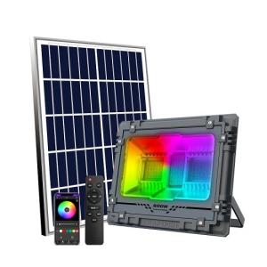 RGB Solar Flood Light Outdoor 500w With Polycrystalline Silicon Solar Panel