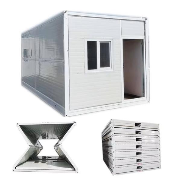 Casa 20ft Flat Packaging Container House com estrutura removível e painel de sanduíche