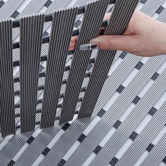 PVC Anti Slip Floor Mat 45x75cm 6mm Thick for Shower Bathroom
