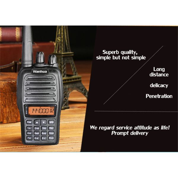 Wanhua WH118 Handheld Radio Walkie Talkie 2W Output Power Dual-band UHF VHF Long Range
