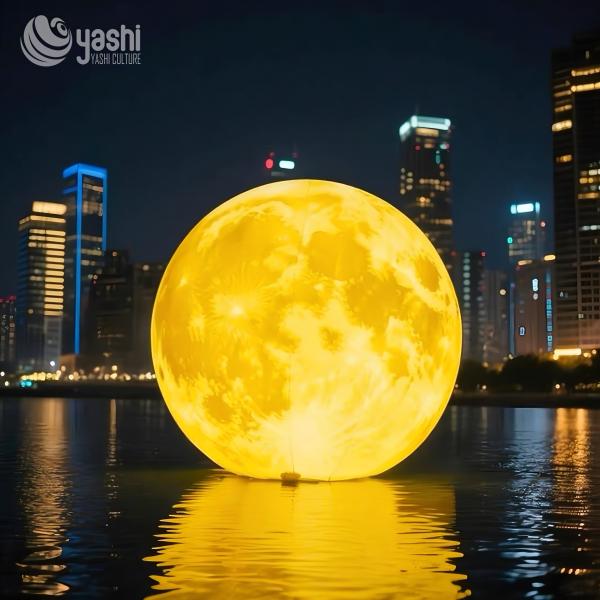 Outdoor Lighting Giant Inflatable Moon Balloons for Holiday Decoration