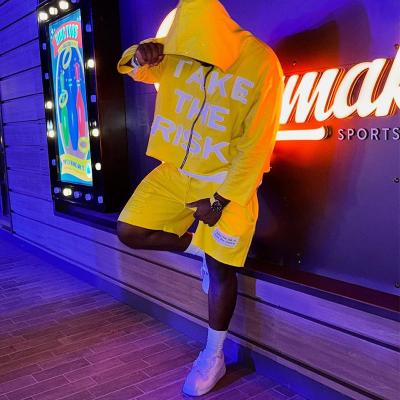 Sweatsuit personnalisé Applique coton brodé Fermeture à glissière Hoodie Maillots de course Sweatpants et Shorts Hoodie ensemble Tracksuits pour hommes