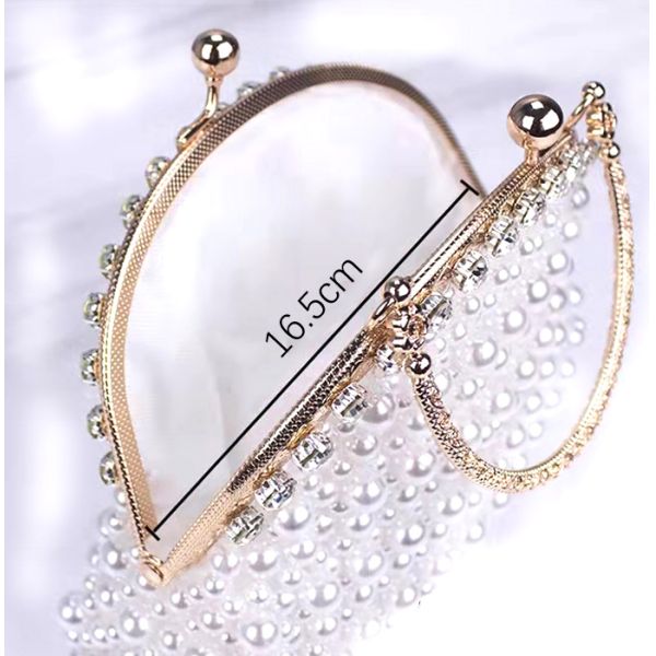 Blue Pearl Hand Bags Hand Weaving With Iron Twist For Women'S 18cm length