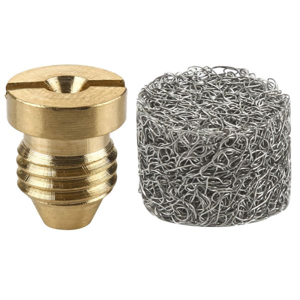 304 Stainless Steel Foam Gun Knitted Mesh Filter 0.61 in x 0.41 in