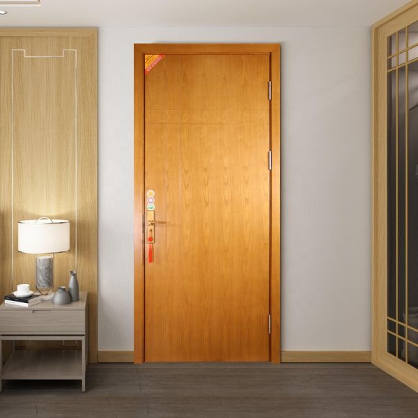 Modern Wooden Interior Door Soundproof Waterproof For Bathroom Bedroom