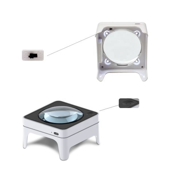 Ultra Clear K9 Glass Portable Desktop Magnifier 72mm Diameter LED Screen Handheld & Pocket LED Magnifier