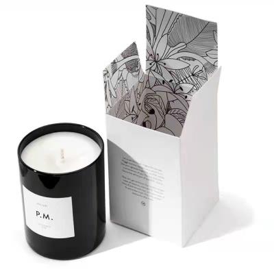 Jar de velas e caixa de embalagem elegante Logotipo personalizado Materiais de papel dobrável reciclado