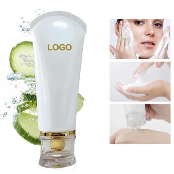 Private Label Makeup Organic Face Cleansing Gel Cream Vitamin C Amino Acids Natural Facial Cleanser