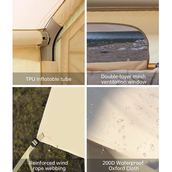 Customize Logo Inflatable Camping Tent Oxford Cloth Air Roof Tent