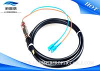 Le tresse optique blindé de fibre extérieur imperméabilisent 2 le noir Paintcoat de PC de Sc de noyau du noyau 6
