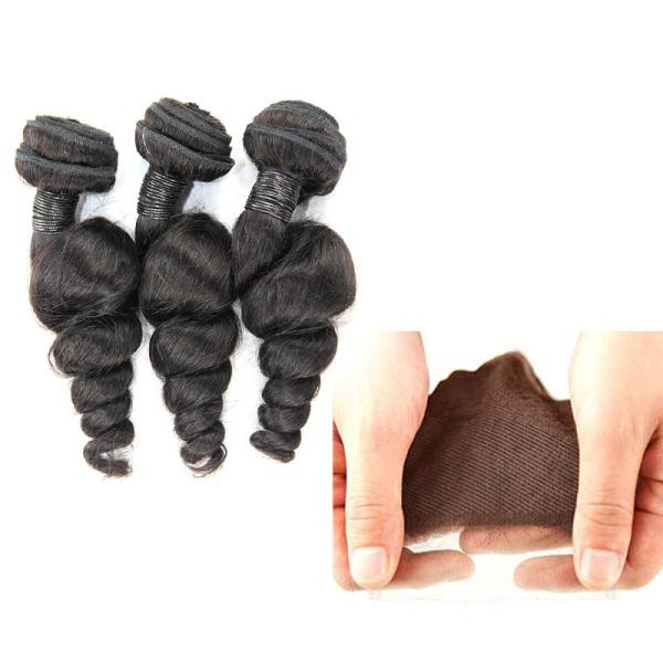 Extensões encaracolados fracas cruas naturais do cabelo humano de 10 polegadas 3 pacotes do serviço do OEM