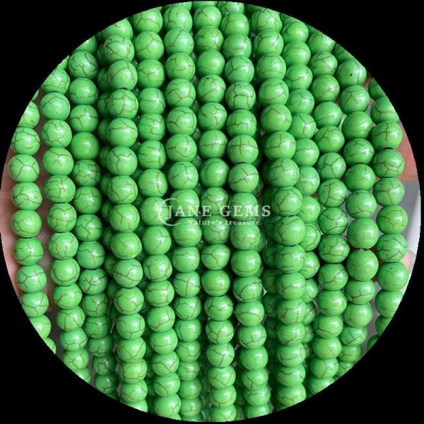 Perlas de piedra preciosa de alta calidad Perlas de color turquesa en varios colores opciones de perlas sueltas hebras para joyería DIY