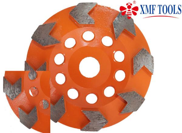 105mm  4 /  4.5 Inch    Concrete Grinding Wheel For Grinder  Granite Orange Arrow Shape