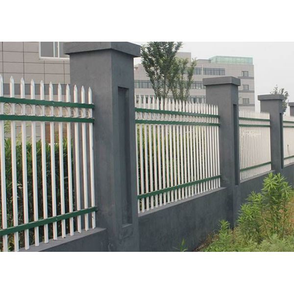 Euro Style Tubular Zinc Steel Fence Powder Coated For School , Convenient Install