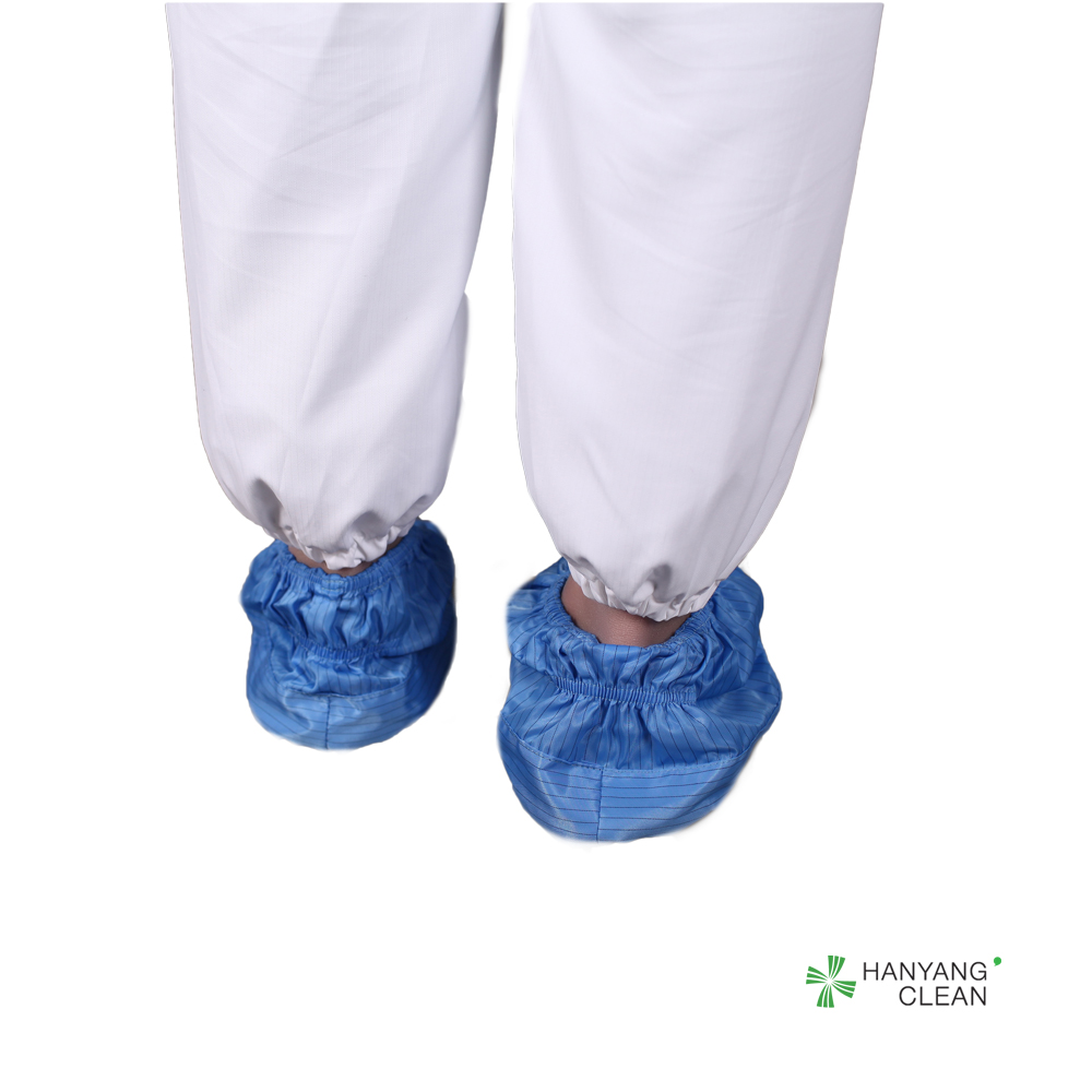 Крышки чистой комнаты многоразовые и washable голубой нашивки мягкие единственные противостатические ESD ботинка