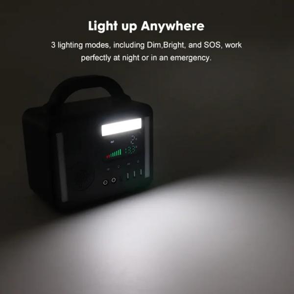 Générateur solaire portable en noir et blanc de 15 V à 24 V